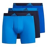 adidas Herren Stretch Baumwolle Boxershorts Unterwäsche (3er-Pack), Blue Rush/Legend Ink Blue/Team Royal Blue, Small