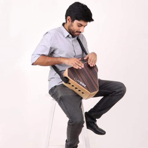 Image of Clapbox Travel Cajon (2-sided), Snare, Bongo - Rubber wood with Carry Bag