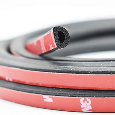 Automotive Universal 3M Self Adhesive D-Shape Door Seal soundproofing Noise, Self-Adhesive Backing Seals Large Gap,0.394" Height X 0.275" Width, Car Motor Auto Door Rubber Weather Stripping (10FEET)
