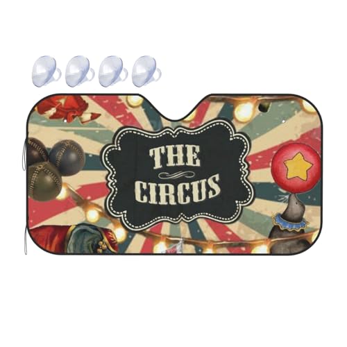 からくりサーカス (8) フロント 車用サンシェード フロントカバー フロントガラス 遮光断熱 車内 吸盤 紫外線対策 日除け 夏 キャラクター グッズおしゃれ