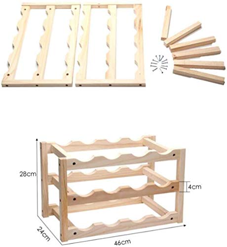Soporte para vino madera con capacidad para 12 botellas miniatura 7