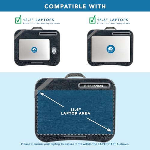 Image of LAPGEAR Designer Lap Desk - Gray Argyle, 2-Pack with Storage Basket