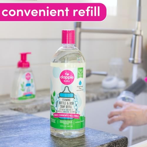 Image of Dapple Baby Foaming Dish Soap, Refill, Unscented, 30oz (2 Units) (Pack of 2)