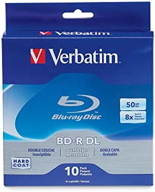 Verbatim BD-R 50GB 8X Blu-ray Recordable Media Disc Double Layer- 10 Pack Spindle - 97335