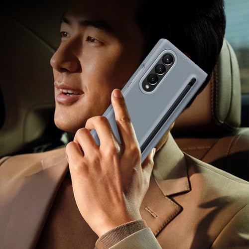 Coque Samsung Z Fold 4 rigide fine avec protège-écran et étui stylet gris - 6