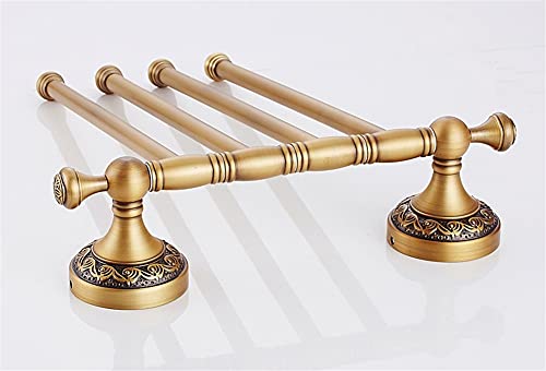 Porte-serviettes avec support pivotant 5 bras et étagère de rangement - 5