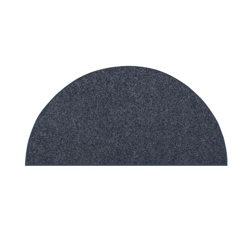 Pet Friendly Solid Color Area Rugs Petrol Blue - 48" x 96" Half Round, Indoor, Stain Resistant, Perfect for Living Room, Bedroom, Dining Room, Entryway, Doorway, Pet & Kids Friendly Rug, Wedding
