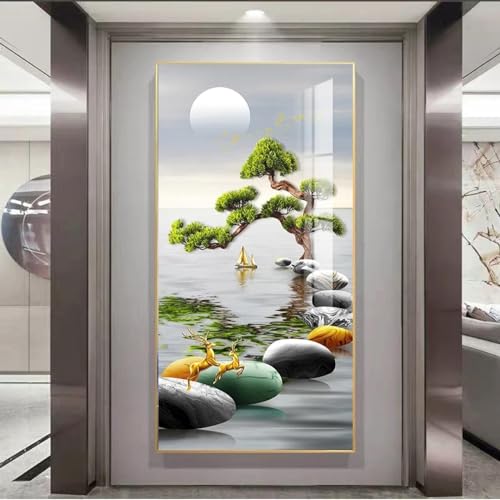 Peinture sur toile Fengshui pour créer une ambiance zen et nature dans votre salon