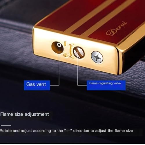 Image of Smoke King Sanji Retro Gas Lighter - Pulley Ignition Lighter, Soft Flame Refillable Lighter, Collection & Gifting (Red)