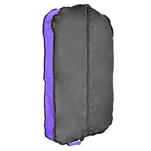 DALIX 39" Garment Bag Cover Suits Dresses Clothing Foldable Shoe Pocket in Purple - Image 5