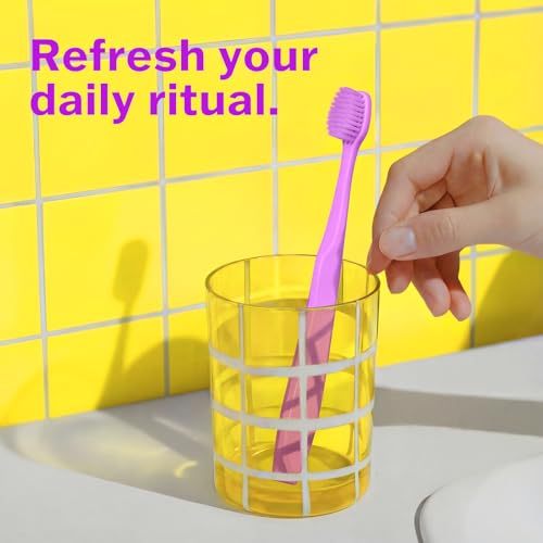 Image of Max Extra Soft Toothbrush for Adults with Sensitive Gums, Soft Bristle Toothbrushes, Wide Head for Back Teeth, Ergonomic Non-Slip Grip, BPA Free, Individually Wrapped, 4 Pack, Lavender