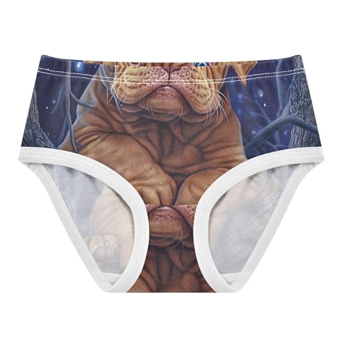 Dog Dogue De Bordeaux Puppy Little Girl Panties Toddlers Underwear Floral Cotton Designer Briefs Underpants 2t