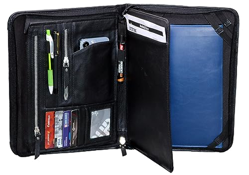 JAALD Cartella portadocumenti in pelle nera