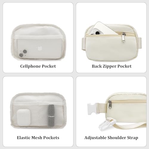 Lamyba Bachelorette Gifts for Bride Fanny Pack, Bride to be Gifts for Bridal Shower Party Wedding day, Mrs Bag for Bride with Adjustable Strap, Waterproof Crossbody Waist Bag, Beige - Image 4