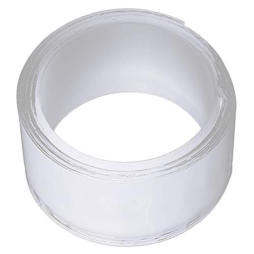 oshhni Fita adesiva dupla face transparente removível reutilizável Traceless 1 m
