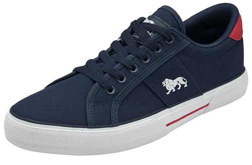 Lonsdale Stanwick scarpe da ginnastica alla moda in stile vulcanizzato con un look elegante. Tomaia in tela con suola in gomma antiscivolo.