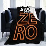 Start from Zero Throw Blanket 50'x40' Soft Cozy Blanket for Bed Sofa Couch Camping and Travel