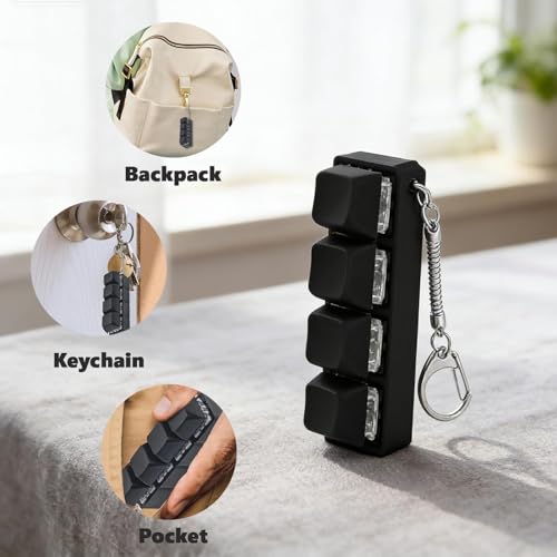 2 Pcs Tastatur Fidget Spielzeug, Tastatur Fidget Toys, Fidgets Keyboard, Clicker Mechanischer Schalter Stressabbau Schlüsselanhänger, für Dekompression Verbrauch Zeit, Clicker Tastenkappe Spielzeug