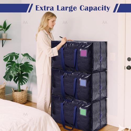 image for RMOHRO 6 Pack Extra Large Heavy Duty Moving Bags with Reinforced Zippe