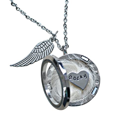 Pet Memorial Gifts, Pet Loss Gifts, Loss of Dog Sympathy Gift, Dog Memorial Hair Keepsake Locket Cat Loss Necklace