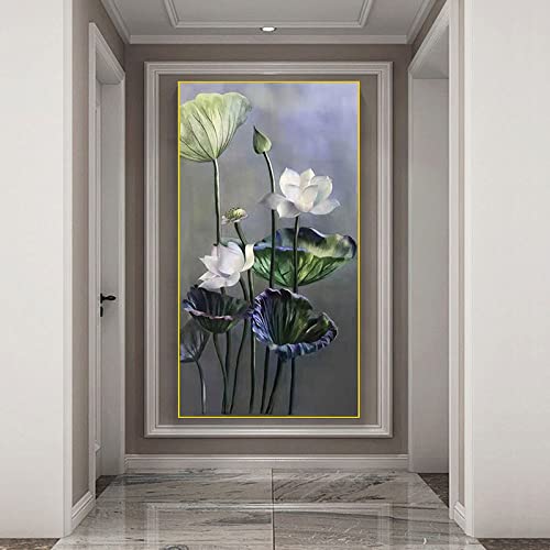 Peinture à l'huile texture riche grand art mural floral haut de gamme