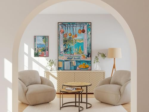 Impression d'art vue côtière de cuisine Matisse grand format