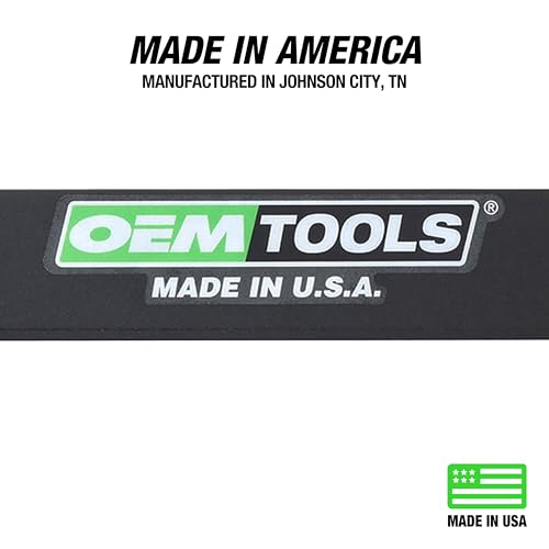 OEMTOOLS 25357 Straight Edge 24\", Machinist Tool, Made in USA, Precision Ground ±0.001\" for Engine Block Inspections, Cold Rolled Steel Straight Edge