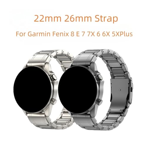 Bracelet titane Garmin Fenix 8 E 7X 6X Forerunner 965 ajustement rapide 22mm - 2