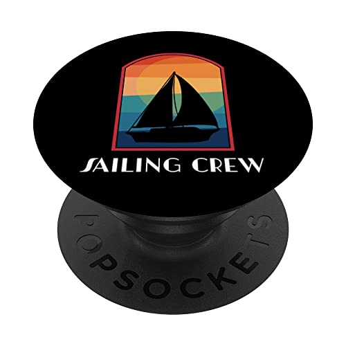 Barca a vela barca a vela mare lago marinaio Captain Cruise PopSockets PopGrip Intercambiabile