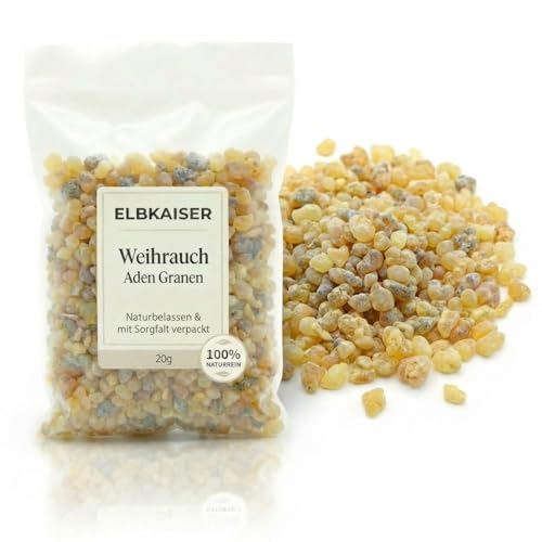 Weihrauch zum Räuchern Aden Granen Kirchenweihrauch 20g - Hochwertiges Räucherharz - Rosenweihrauch - Frankincense Resin - Incense Weihrauch Harz akgünlük sakizi