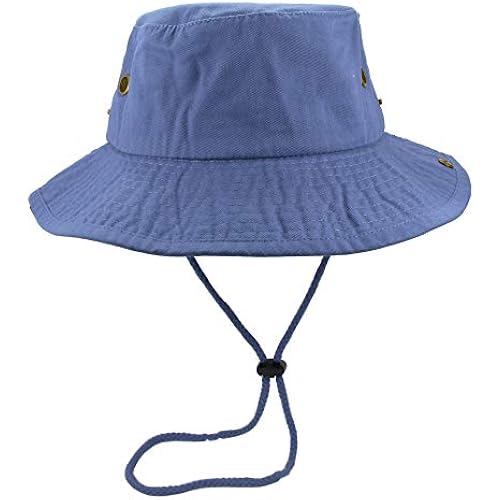 Gelante 100% Cotton Stone-Washed Adjustable Bucket Safari Boonie Sun Hats