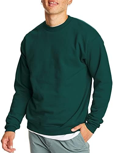 Hanes Men's EcoSmart Sweatshirt, Deep Forest, XL