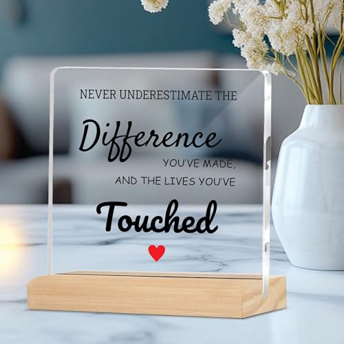 Image of Giftplease Mentor Plaque with Wooden Stand Personalized Gift for Mentor, Coach, Teacher, Appreciation Keepsake, Clear Desk Decor, Inspirational Thank You Gift, Office Table Display MP 79