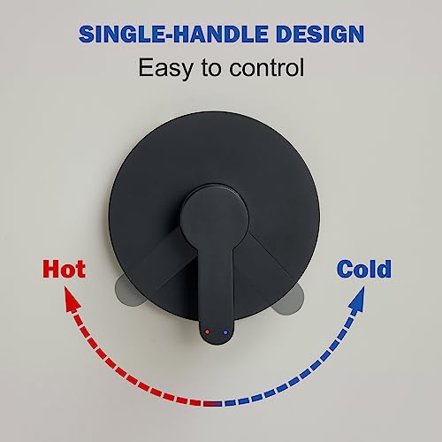 Holispa H3706PB Tub Shower Faucet, Matte Black Shower Faucet Set thumb #7