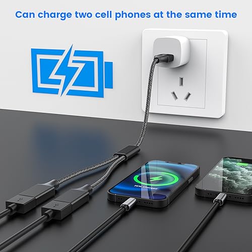 Image of MOGOOD USB y Splitter Adapter Dual USB 2.0 Power Cord Extension Type A Splitter Cable for Charging /Data Transfer /Laptop /Mac /Car