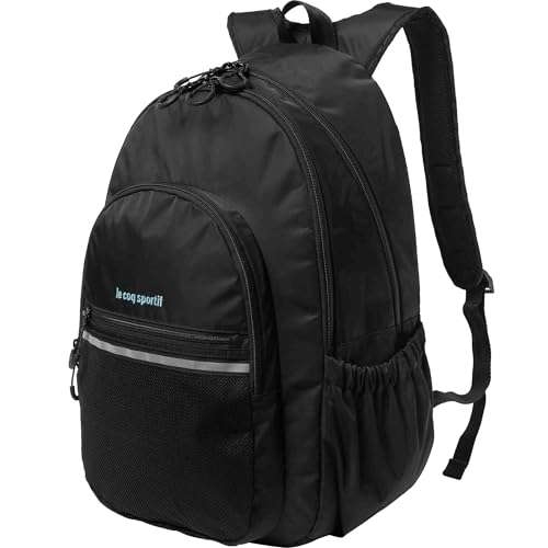[le coq sportif(ルコックスポルティフ)] バックパック エッグパック リュック はっ水 PC・タブレットポケット付 ミラー付 再帰反射付 27L 軽量 通勤 通学 おでかけ 出張 ジム LT6SBP50U_BKEM_F_