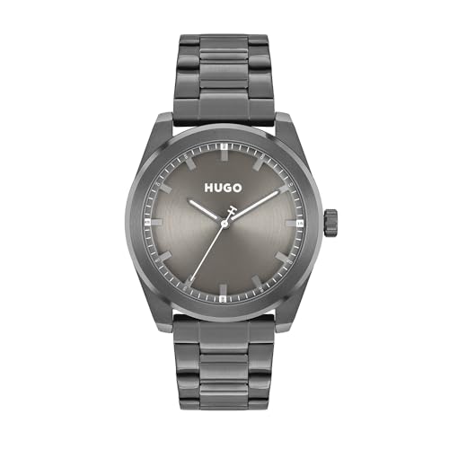 Montre HUGO pour homme : montre analogique quartz #Bright en acier