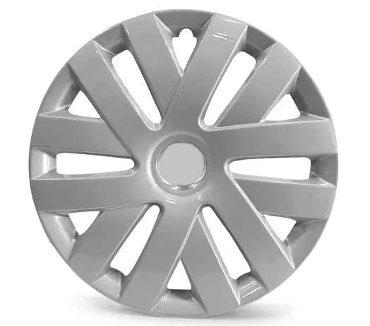 VANSH TRADE OEM Style 15 Inch Silver Wheel Cover Compatible for Polo Cross (Model Year : 2010/Set-4.Pcs