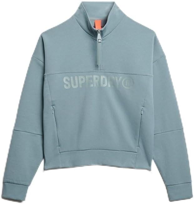 Active Tech Logo Relaxed Half Zip Sweatshirt L