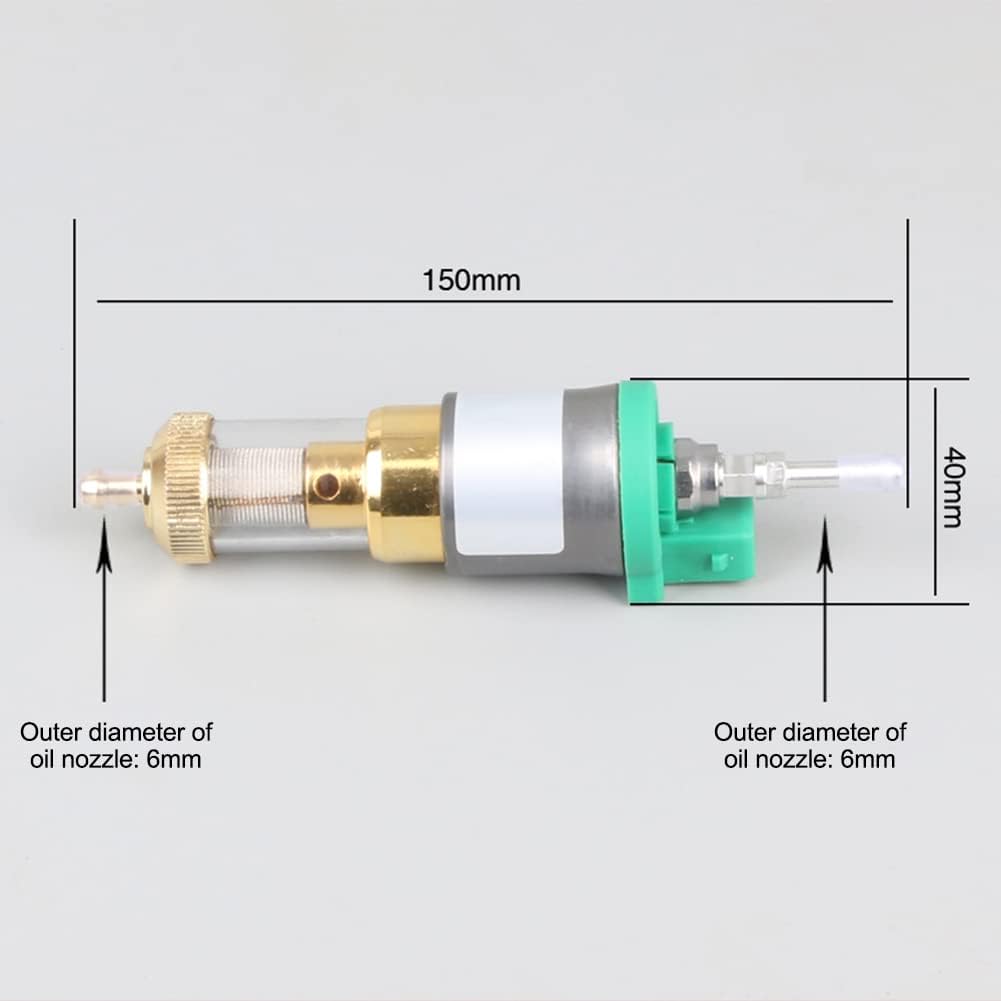 1x Heater Pump Ultra Quiet Air Diesel Heater Heater Fuel Pump 12V 5KW 12V 1～12HzV Green Universal Volume: 22ml