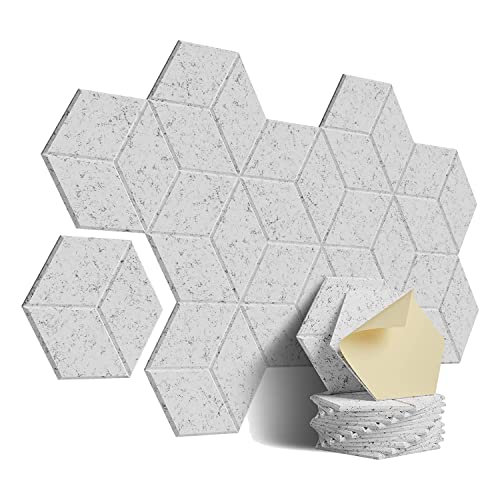 TKOWTB 12 PACK Acoustic Foam,Self-Adhesive Sound Proof Panels,for Sound Insulation &Acoustic Treatment(Gray)
