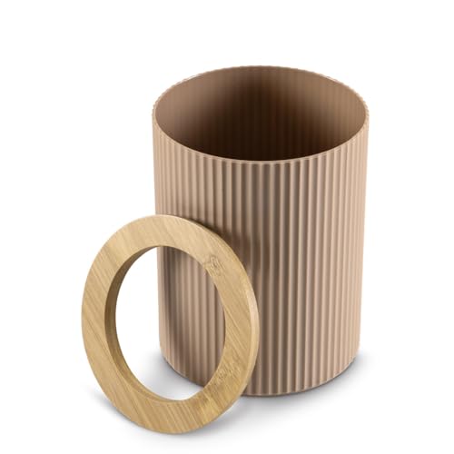 Image of Freelance Portofino ABS Dustbin for Home, Cappuccino - Open Tabetop /Counter Top Table Bin - For Kitchen /Bathroom /Bedroom /Office /Washroom /Toilet - Small Size Garbage /Waste /Dust Bins /Dust Bin /Trash Can