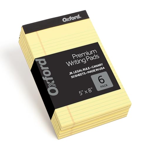 Bloc-notes de qualité supérieure papier jaune épais Oxford pour écrire partout sans bureau
