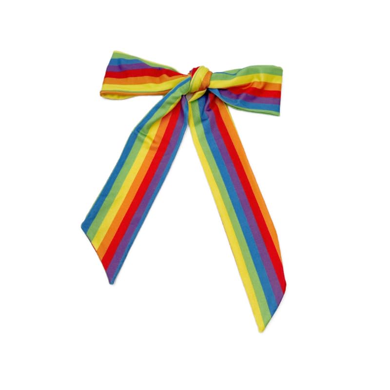 BBTDIN Rainbows Bag Scarf Colors Neckerchief Rainbows Stripes Neck Tie Scarves Colorful Purse Handle Scarves NSF022