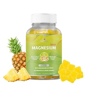 BeLive Magnesium Gummies 200mg – 60 Ct | Magnesium Glycinate Supplements for Relaxation, Stress Relief, and Sleep for Adults & Kids – Tasty and Tangy Pineapple Flavor