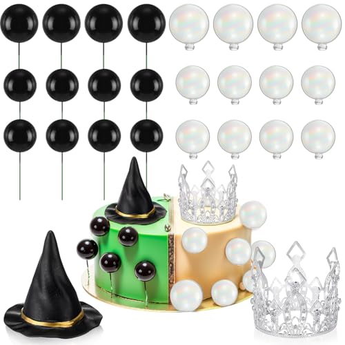 Reallnaive 26 Pcs Witch Cake Decoration Kits Witch Princess Cake Topper