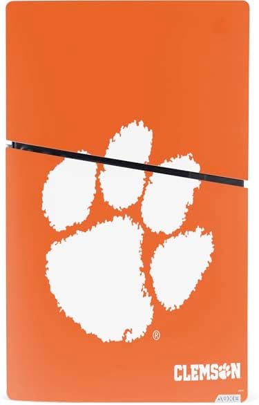 Skinit Decal Gaming Skin Compatible with PS5 Slim Digital Edition Console - Officially Licensed Clemson University Tiger Print Design
