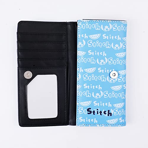 G-Ahora Stitch Cartoon Wallet With Pvc Keychain Card Holder Purse Stitch Pouch Stitch Coin Bag Stitch Gifts For Girls Women #TOP5