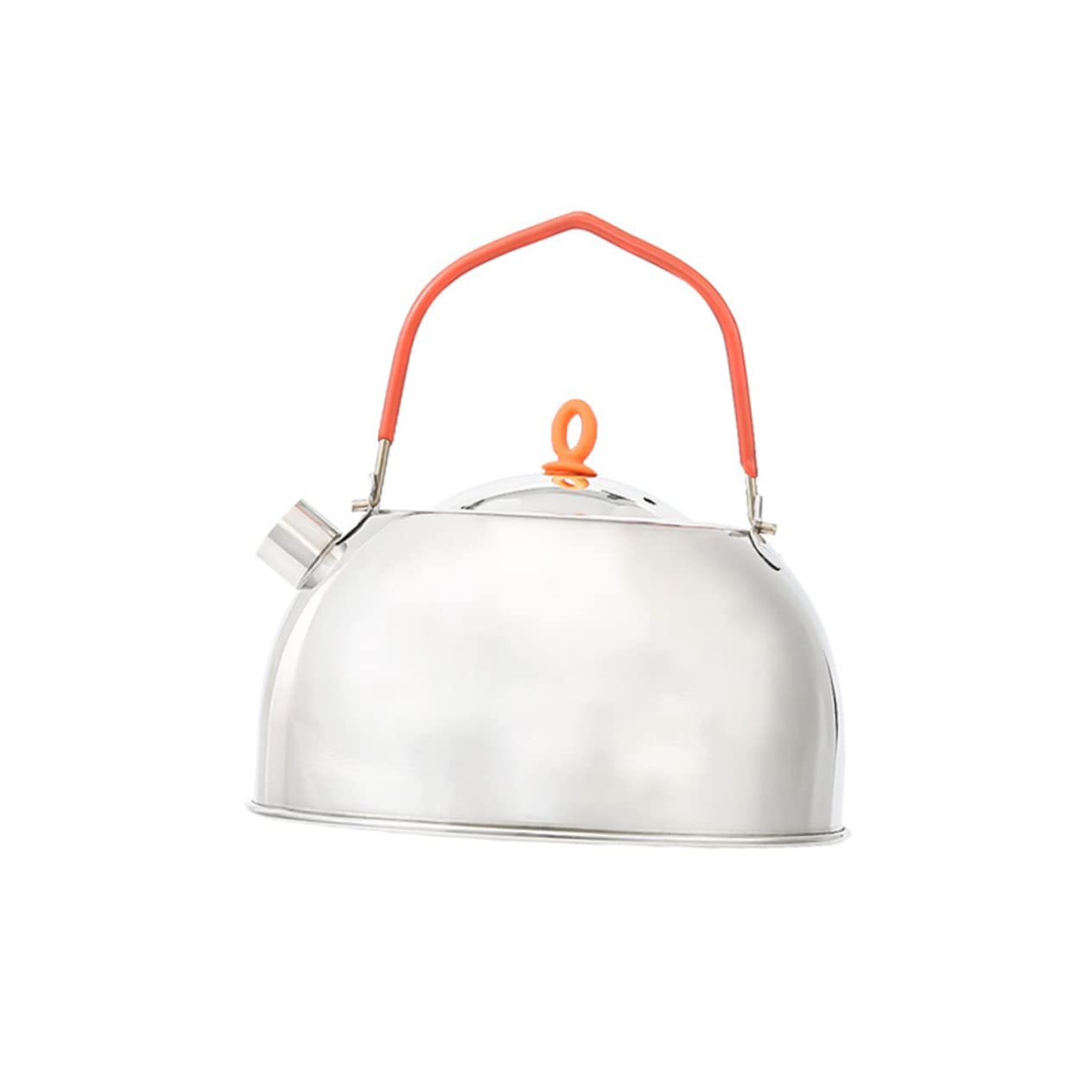 NAMOARLY Lightweight 0.6l Mini Tea Pot Portable Kettle for Outdoor Camping Hiking Stainless Steel