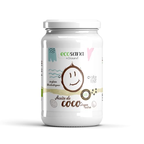 Drasanvi ECOSANA ACEITE DE COCO VIRGEN EXTRA CERTIFICADO BIO by - VEGANO - SIN GLUTEN - 500ml